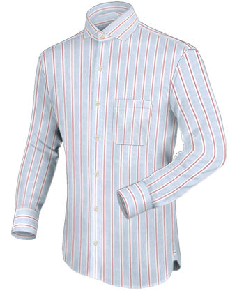 33 Inch Men Sleeve Shirts with Italian Collar 1 Button