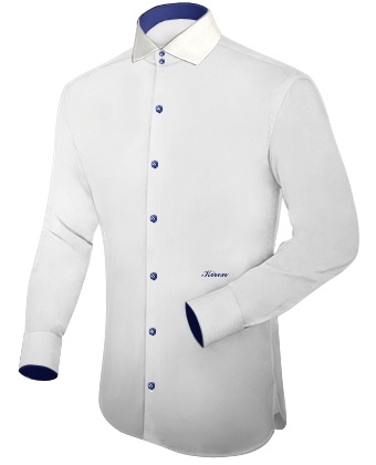 Mens Linen Shirts Half Button with Italian Collar 2 Button