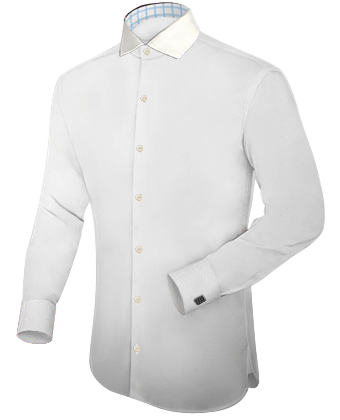 Singapore Chinese Collar Shirts Cheap with Italian Collar 1 Button