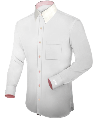 Big And Tall Spread Collar Dress Shirts with French Collar 1 Button