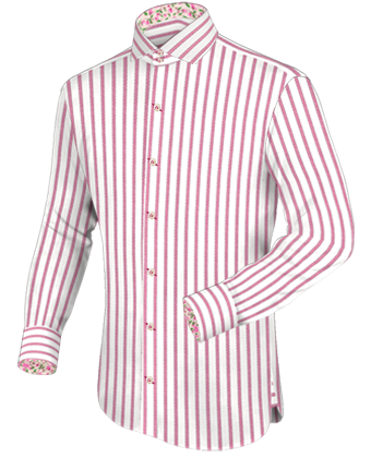 Elastic Collar Collar Dress Shirts with Italian Collar 2 Button