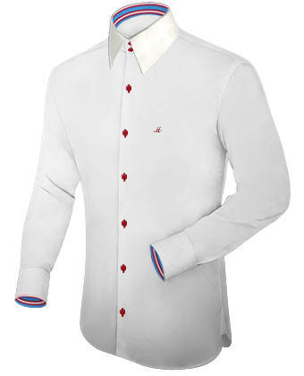 Mens Silk Shirts Long Sleeve with French Collar 2 Button