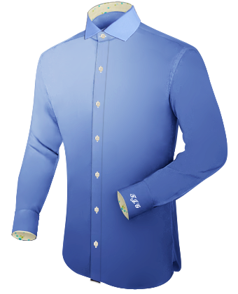 Narrow Spread Collar Shirts with Italian Collar 1 Button