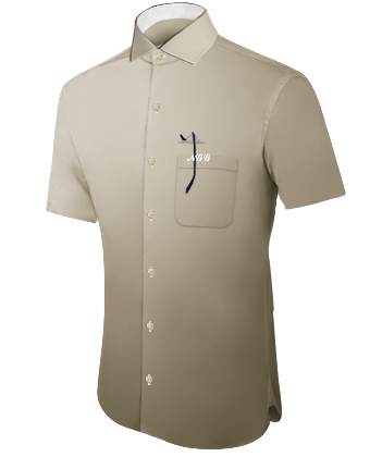 Double Collar Shirt with Italian Collar 1 Button