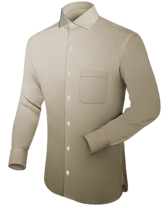 Round Collar Shirts with Italian Collar 1 Button