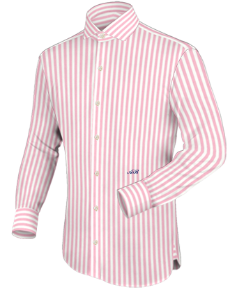 Mens Cotton Grandad Shirts with Italian Collar 1 Button