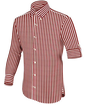 Mens Silk Shirt with Hidden Button