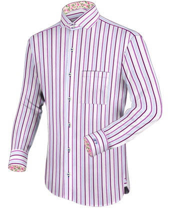 Mens Tab Collar Dress Shirts with Italian Collar 2 Button