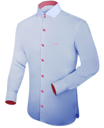 Pin Collar Shirts Round Collar with Italian Collar 2 Button
