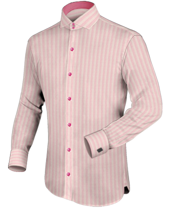 Custom French Cuff Dress Shirts with Italian Collar 2 Button