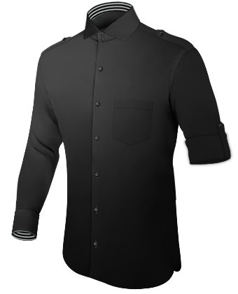 Dress Shirts For Skinny Guys with Italian Collar 2 Button