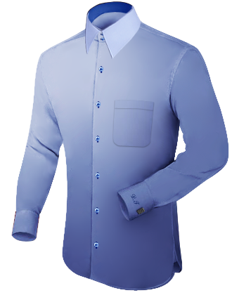 Funky Long Sleeved Mens Shirts Uk with French Collar 2 Button