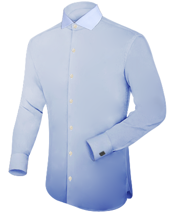 Double Collar Mens Shirts with Italian Collar 1 Button