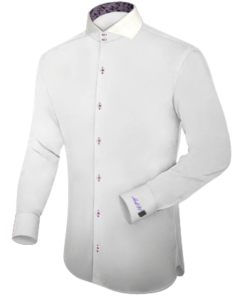 Extra Long Sleeve Shirts For Men Non Iron Cotton with Cut Away 2 Button