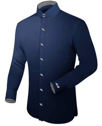Mens Shirts With Inside Collar Design with Italian Collar 2 Button