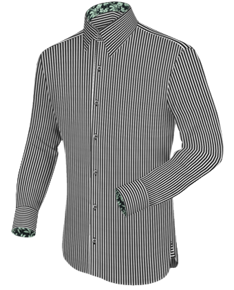 Eau De Nil Mens Shirt with French Collar 2 Button