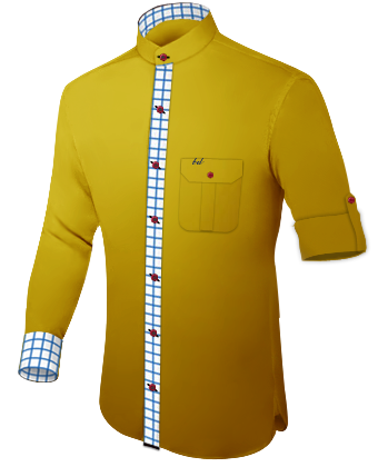 Wool Shirts For Men with Band