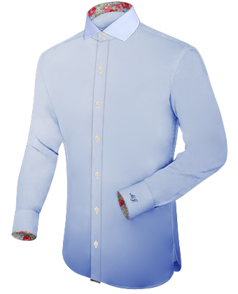 Custom Made Shirts Uk with Italian Collar 2 Button