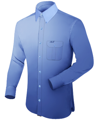 Men Navy Blue Silk Shirts For Prom with Button Down