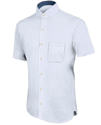 Protected Collar Mens Dress Shirts with Italian Collar 1 Button
