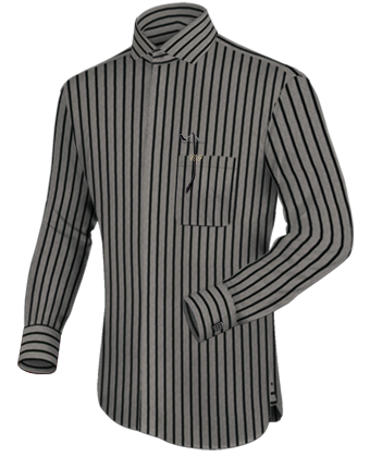 Egyptian Cotton Dress Shirts with Italian Collar 1 Button