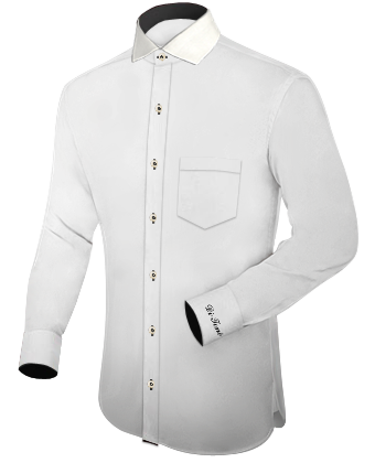 Mens Shirt With 21 Inch Neck with Italian Collar 1 Button