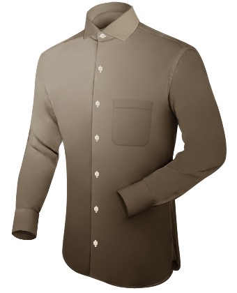 Cutaway Collar Shirts with Italian Collar 1 Button