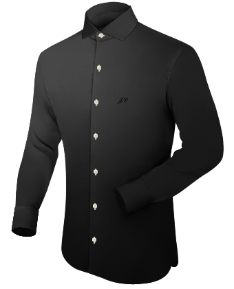 No Collar Button Dress Shirts For Men with Italian Collar 1 Button