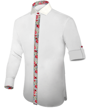 Mens Formal Shirts with Italian Collar 1 Button