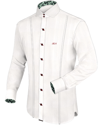 Shirts For Short Men with Italian Collar 2 Button