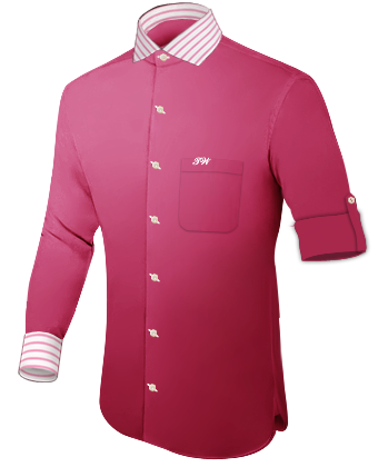Slim Fit Shirts For Men with Italian Collar 1 Button