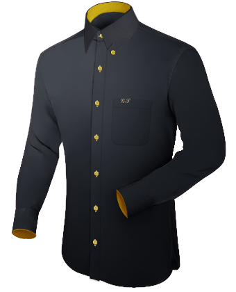 Victorian Wing Collar Shirt Slim Fit with Hidden Button