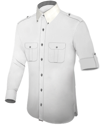 Custom Stretch Cotton Dress Shirt with Button Down