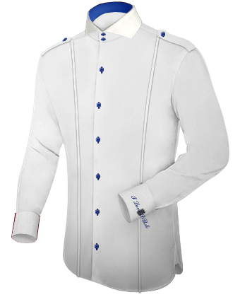 Double Collar Button Shirts with Cut Away 2 Button