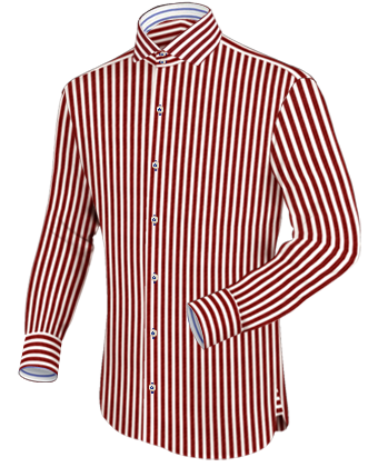 Semi Custom Dress Shirts with Italian Collar 2 Button