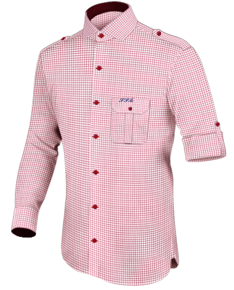 Stage Shirts For Men with Italian Collar 1 Button