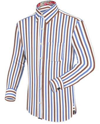 Handmade Shirt India with French Collar 2 Button