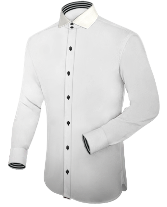 Executive Dress Shirts Material with Italian Collar 2 Button