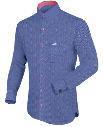 Broadcloth Dress Shirts with French Collar 2 Button