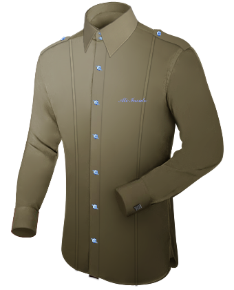Embroidered Dress Shirts with French Collar 2 Button