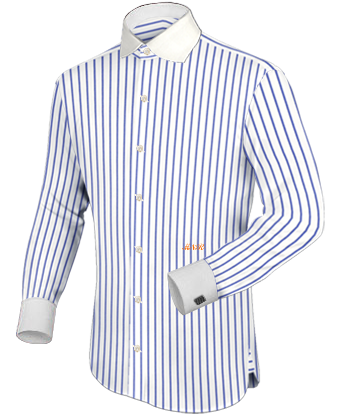 Black Collared Shirt with French Collar 1 Button