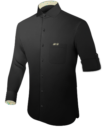 Mens Lime Green Dress Shirt with Italian Collar 1 Button