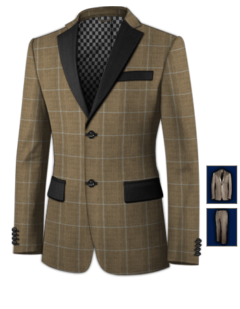 Mohair Suits For Men with 2 Buttons, Single Breasted