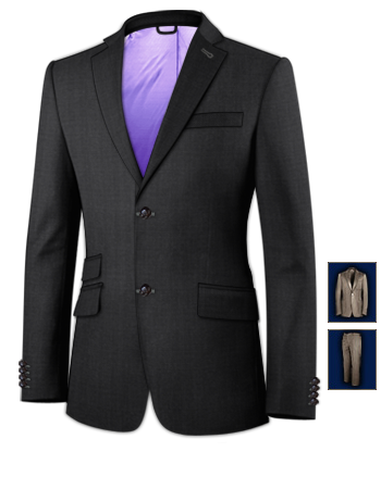 Chocolate Brown Suits with 2 Buttons, Single Breasted