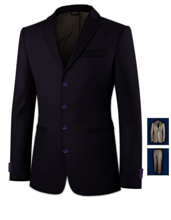 Suit Shops Uk with 4 Buttons, Single Breasted