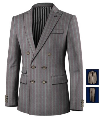 Mao Suit To Buy with 6 Buttons, Double Breasted (2 To Close)