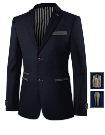 Tailor Made Indian Suits For Men with 2 Buttons, Single Breasted