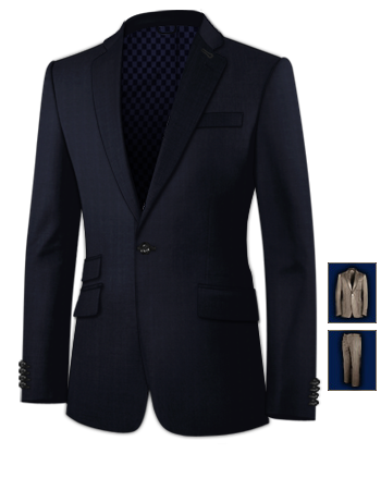 Cheap Suits London with 1 Button, Single Breasted