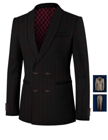 3 Piece Tweed Suit Hong Kong Tailor with 4 Buttons,double Breasted (2 To Close)