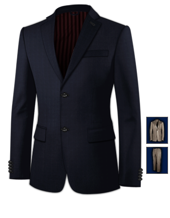 Mens Suits For Prom Purple with 2 Buttons, Single Breasted